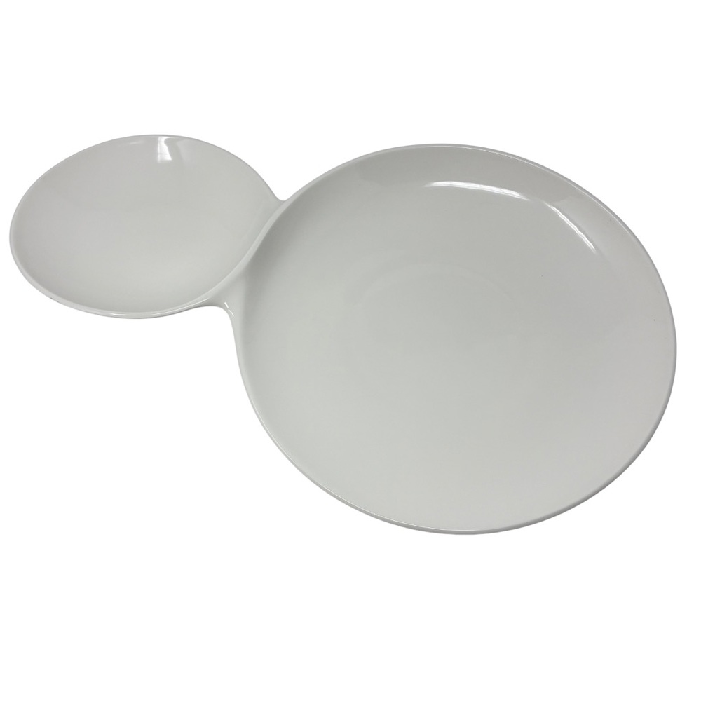 Villeroy & Boch Flow Collection Two In One Plate Dinner & Bread/ Butter Modern